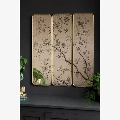 Rockett St George Set Of 3 Chinoiserie Decorative Mirrors