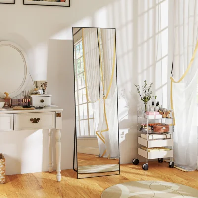 The Range HOMCOM Full Length Floor Standing or Wall Mount Dressing Mirror - Black