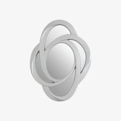 The Range Fusion Black and Mother Of Pearl Wall Mirror - Silver