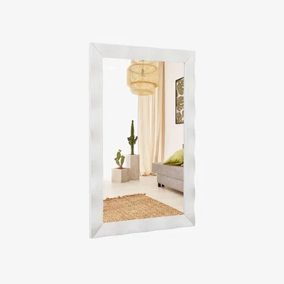 The Range Rectangle Vanity Mirror Farmhouse Wall Mirror - White