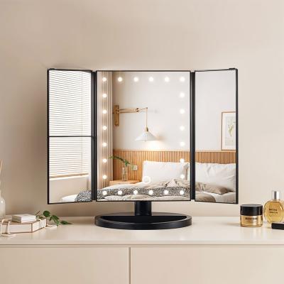 The Range Lifeideas LED Makeup Mirror with 2 Square Magnifying Mirrors - Black