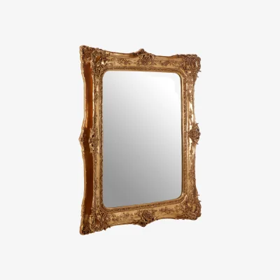The Range Tufa Pebble Mirror - Gold
