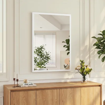 The Range HOMCOM  Wall Bathroom Mirror Vanity Mirror Set of 2 - White