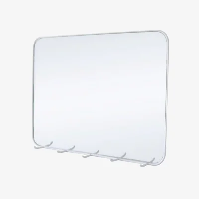 The Range Blue Canyon Wire Mirror Wall Frame With Hooks - White