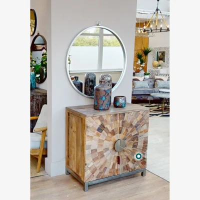 The Range Josie Silver Octagon Wall Mirror - Silver