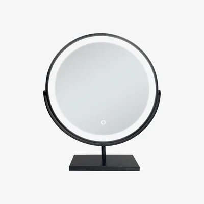 The Range Hollywood LED Mirror Round with Frame - Black