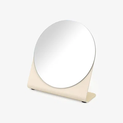 The Range Round Mirror with Metal Base