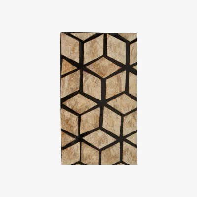 The Range Sunburst Wooden Wall Mirror with Nail head - Gold