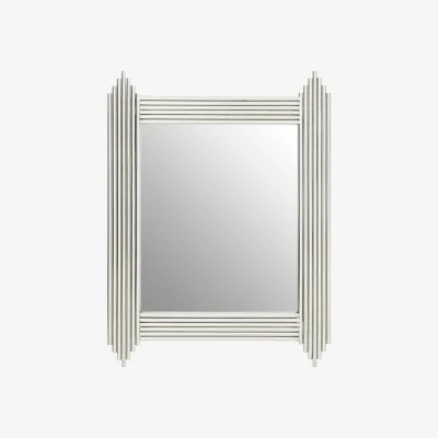 The Range Palazio Rectangular Wall Mirror with Silver Finish - Silver