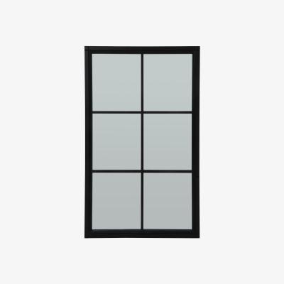 The Range Architectural Window-Style Large Mirror - Black