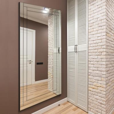 The Range MirrorOutlet Luxford All Glass Bevelled Large Dress Mirror 174 x 85cm - All glass
