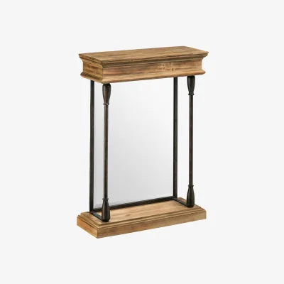 The Range Puzzle Wall Mirror with Scrolled Frame - Neutral