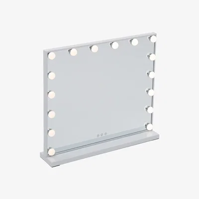 The Range HomeScape Vanity Mirror Round Adjustable with Lights - White