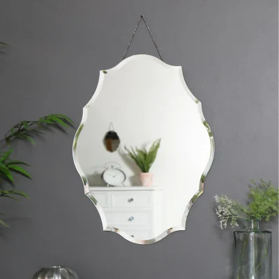 The Range Ornate Frameless Bevelled Wall Mirror - clear