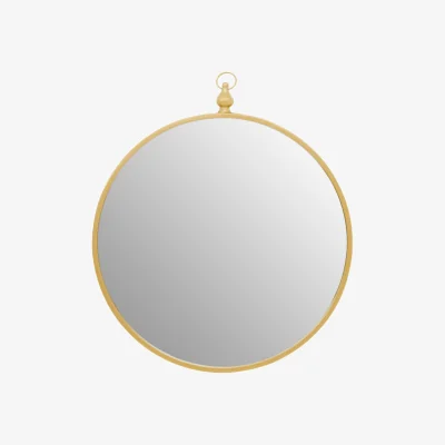 The Range Hestina Rectangular White Wash Mosaic Wall Mirror - Gold