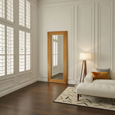 The Range Wave Tall Bevelled Wall Mirror - Gold