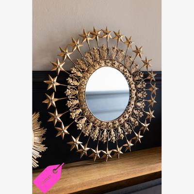 Rockett St George Antique Gold Jewelled Star Wall Mirror - SECONDS