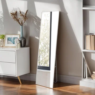 The Range HomeScape Mirror Full Length Slim Aluminium Frame - Silvery White