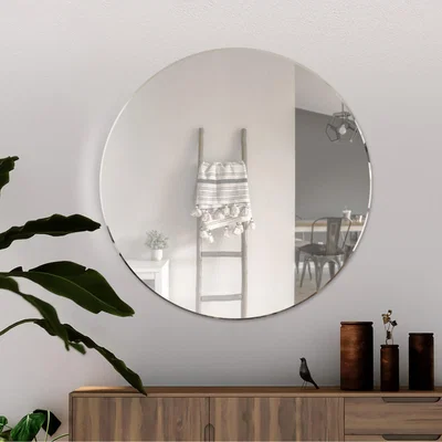 The Range MirrorOutlet Glass Bevelled Classic Design Round Mirror 80 x 80CM