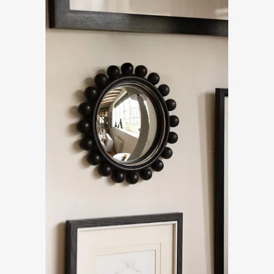 Rockett St George Black Bobbin Convex Mirror