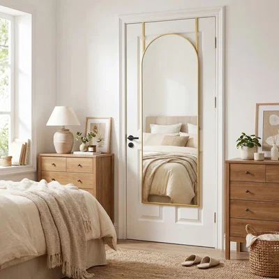 The Range Arched Full Body Mirror, Pale Gold - Pale Gold