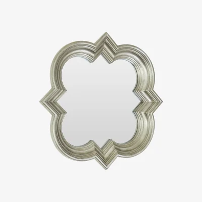 The Range Juliet Rectangular Framed Wall Mirror. - Silver