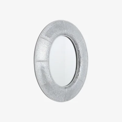The Range Pasadena Wren Oval Wall Mirror - Silver
