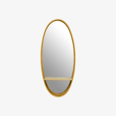 The Range Orsina Avento Gold Oval Wall Mirror - Gold