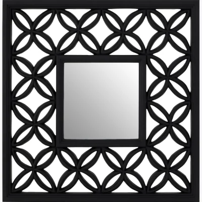 The Range Reva Diamond Frame Wall Mirror - Black