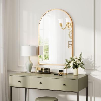 The Range Arched Wall Mounted Mirror Home Decorative Bathroom - gold