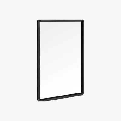 The Range Contemporary Aluminium Framed Wall Mirror - Black