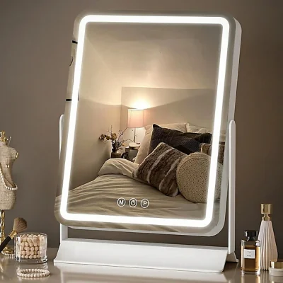 The Range LED Vanity Mirror, 3 Light Modes  - yellow
