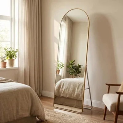 The Range 60x165cm Full Length Mirror Free Standing Wall Mounted - Gold