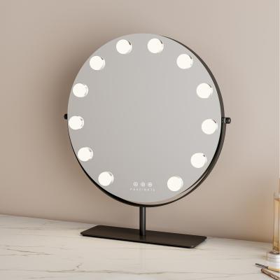 The Range FASCINATE Round Hollywood Vanity Mirror - Black