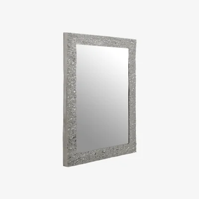 The Range Surat Mango Wood Square Wall Mirror - Silver