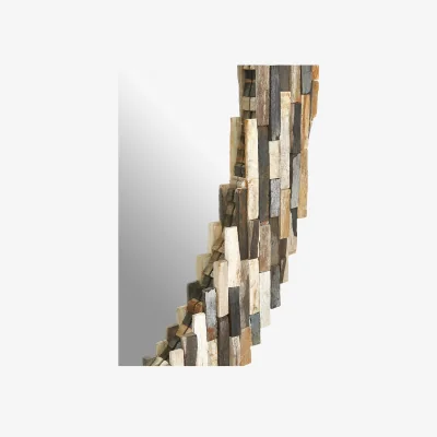The Range Flare Sunburst Design Wall Mirror - Grey