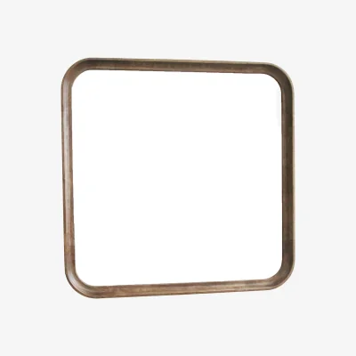 The Range Curved Wooden Mirror - Walnut