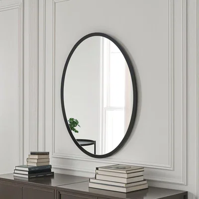 The Range Eternity Contemporary Black Oval Mirror - Black