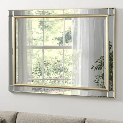 The Range Venetian Beveled Wall Mirror  - Brass / 117cm / 91cm