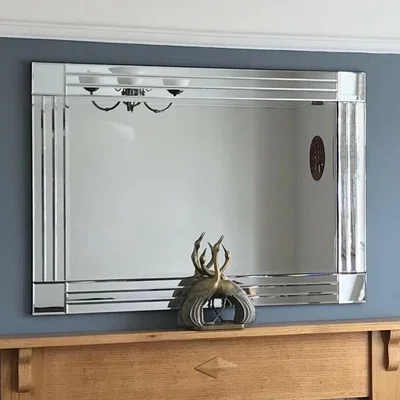 The Range MirrorOutlet Rydal Triple Edge Square Cornered Mirror 100 x 71cm - All glass