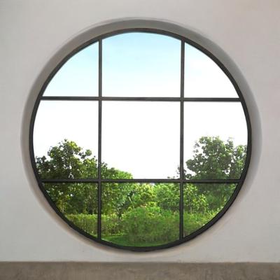 The Range Outdoor Round Mirror - Black