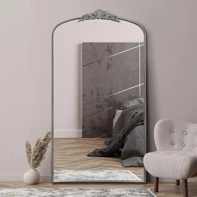 The Range The Crown Metal Arched Framed Leaner Wall Mirror - Silver