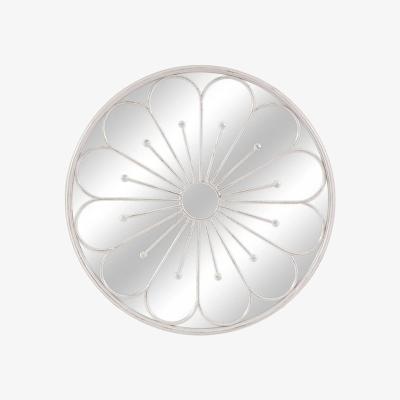 The Range Suntime White Flower Mirror - White
