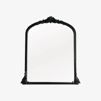 The Range Ornate Beaded Mirror - Black