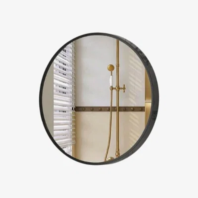 The Range Round Bath Wall Mirror - Black
