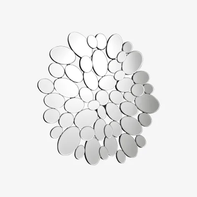 The Range Opus Silver Finish Elliptical Design Wall Mirror - Silver