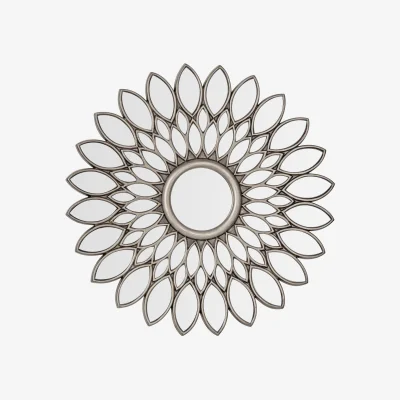 The Range Tia Medium Gold Finish Square Wall Mirror - Silver