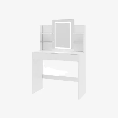 The Range MCC Direct Dressing Table Adjustable LED Mirror Vanity Table Make up Desk Texas - White