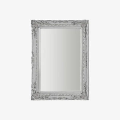 The Range Trento Wall Mirror with Black Metal Frame - Silver