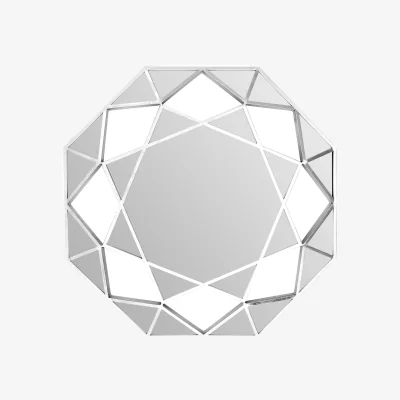The Range Glitzy Large Square Wall Mirror - Silver